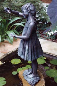 30 inch bronze garden sculpture,